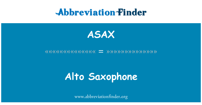 ASAX: Alt-Saxophon