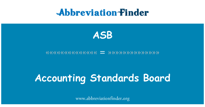 ASB: Apskaitos standartų valdyba
