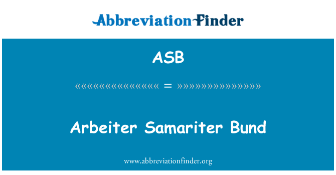 ASB: Arbeiter Samariter bwnd