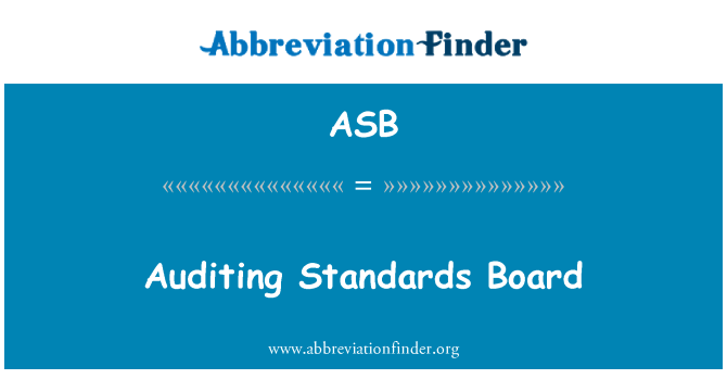 ASB: Auditing Standards Board