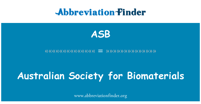 ASB: Masyarakat Australia untuk Biomaterials