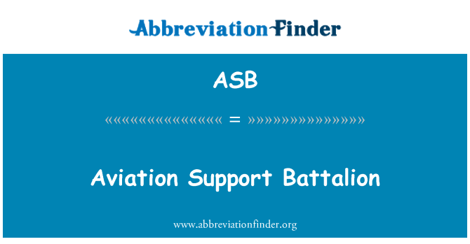 ASB: Авиационни подкрепа батальон