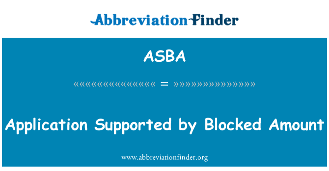 ASBA: Rakenduse blokeeritud tuge