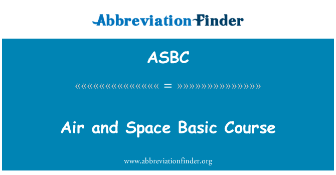 ASBC: Corso base di aria e spazio