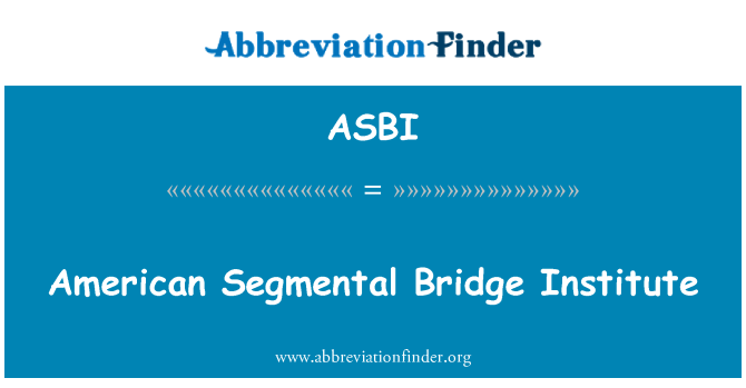 ASBI: Americký institut segmentový most