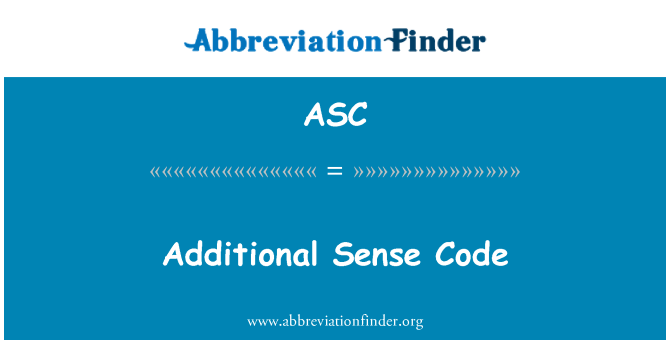 ASC: Additional Sense Code