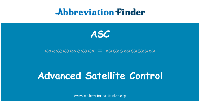 ASC: Avanceret satellit kontrol