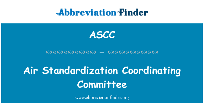 ASCC: 空气标准化协调委员会