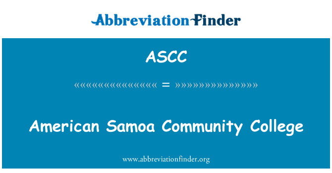 ASCC: Kolèj nan kominote w Samowa Ameriken