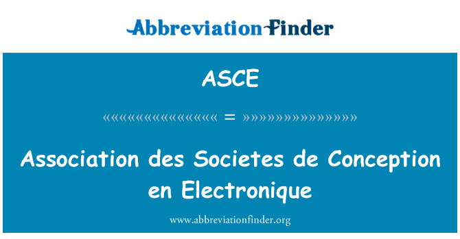 ASCE: Association des Societes de kontseptsiooni en Electronique