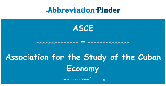 ASCE: Asosiyasyon pou etid la ekonomi Kiben an