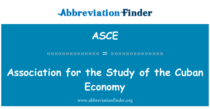 ASCE: Gesellschaft zur Erforschung der kubanischen Wirtschaft