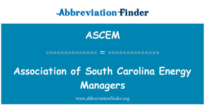 ASCEM: Asociace energetických manažerů Jižní Karolína