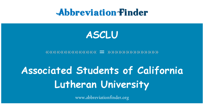 ASCLU: Associated Students of California Lutheran University