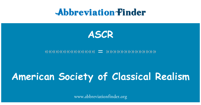 ASCR: American Society of klassista realismia