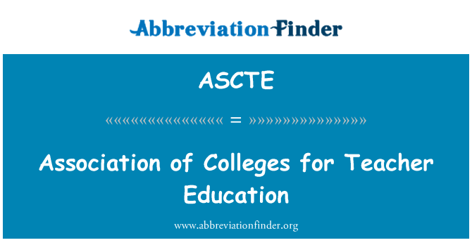 ASCTE: استاد کی تعلیم کے لئے کالج ایسوسی ایشن