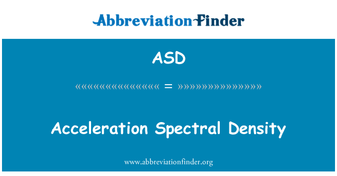 ASD: Acceleration spektraltäthet