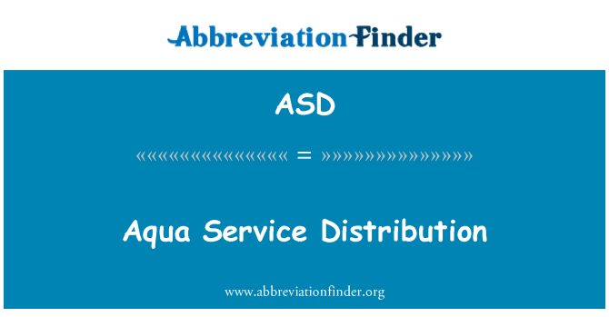 ASD: Aqua Service Distribution