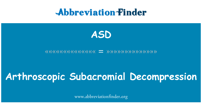 ASD: Artroskopisk Subacromial dekompression