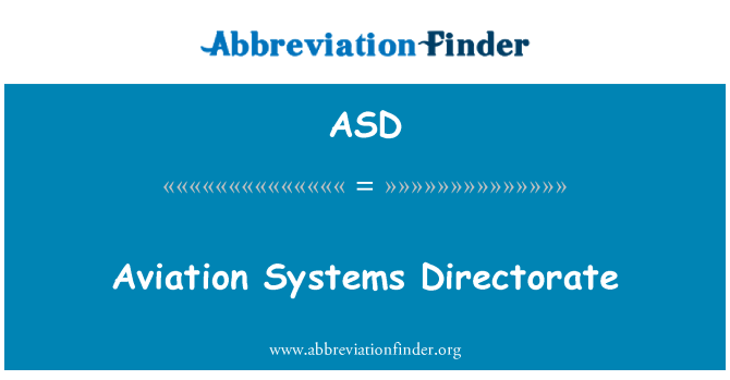 ASD: Direction des systèmes d'aviation