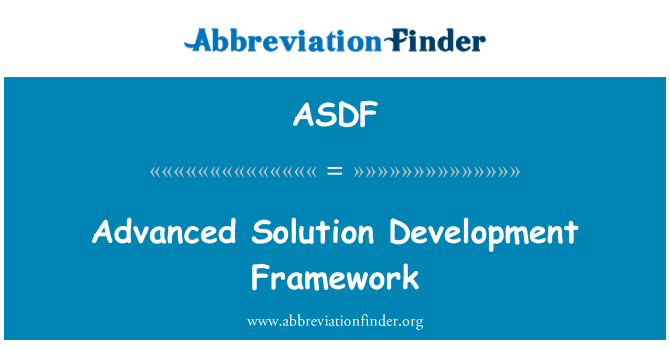 ASDF: Solisyon avanse devlòpman-