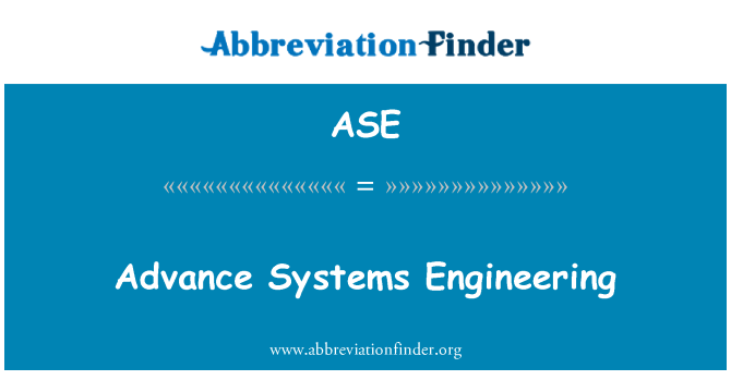 ASE: Vnaprej Systems Engineering