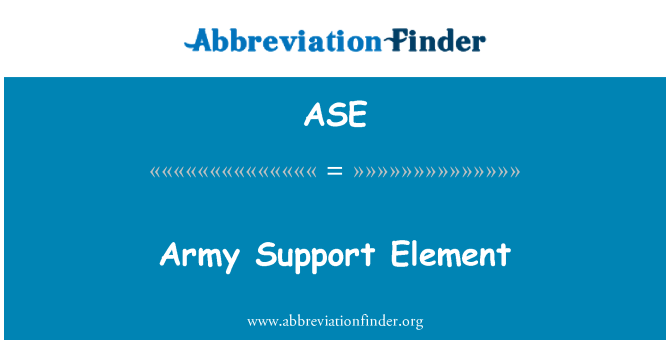 ASE: Army Support Element