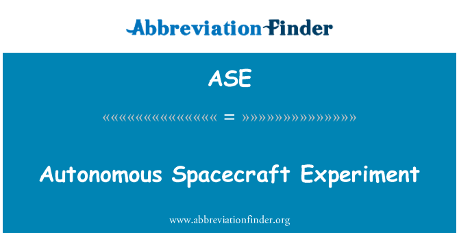 ASE: Autonomicznych statek kosmiczny eksperyment