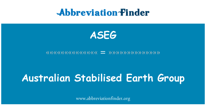 ASEG: Australiano stabilizzato gruppo Earth