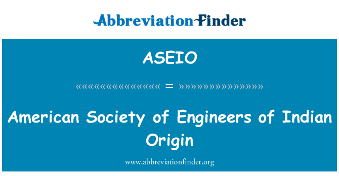 ASEIO: American Society of Engineers indischer Herkunft