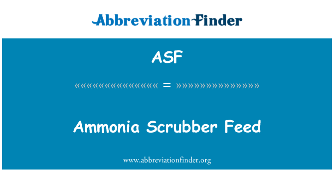 ASF: Amoniak Scrubber paszy