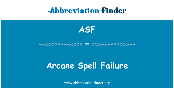 ASF: Arcane yazım hatası