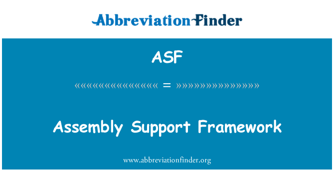 ASF: กรอบการสนับสนุนแอสเซมบลี