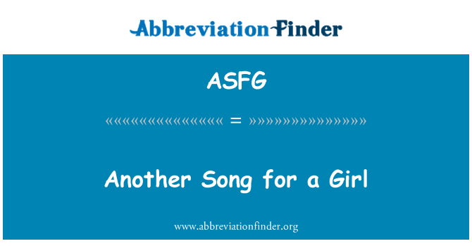 ASFG: Gân arall ar gyfer merch