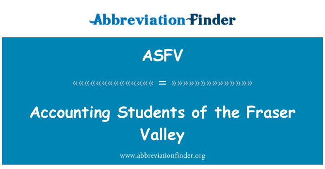 ASFV: Regnskap studenter i Fraser Valley