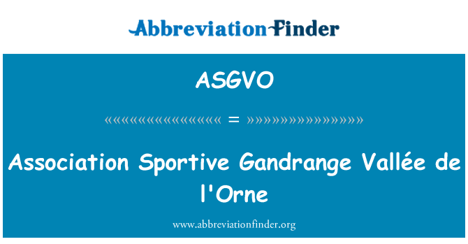 ASGVO: 协会嬉戏 Gandrange Vallée de 日洛恩