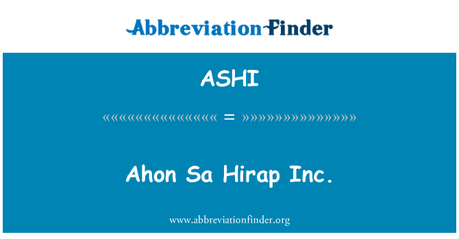 ASHI: קובי לידרמן Sa Hirap בע מ