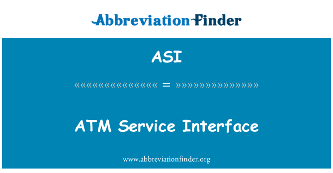 ASI: Servizz ta ' l-ATM Interface