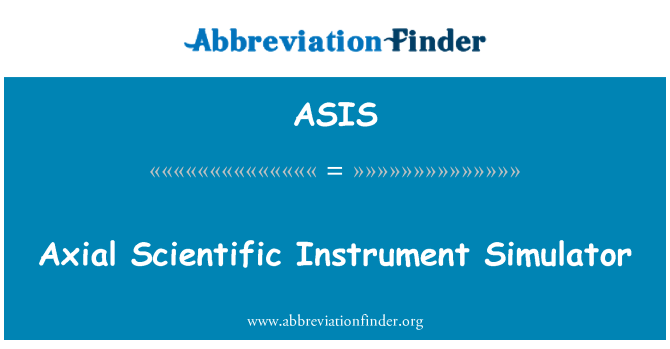 ASIS: Axial Scientific Instrument Simulator