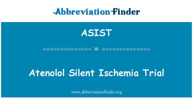 ASIST: Mode Atenolol pwosè a Cérébrale