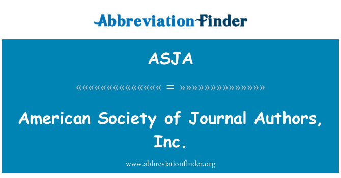 ASJA: Ameriški družbi dnevnik avtorji, Inc