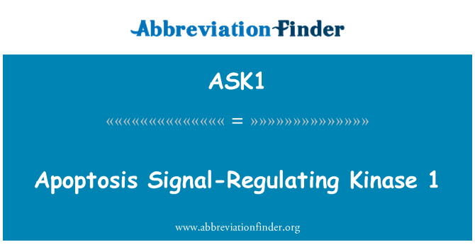 ASK1: Apoptose Signal-regulere Kinase 1