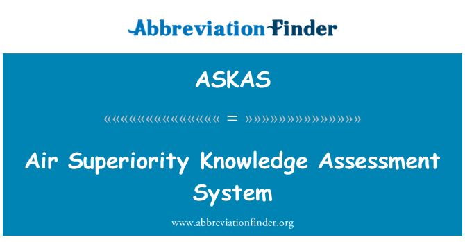 ASKAS: Luft-Überlegenheit Bewertung Wissenssystem