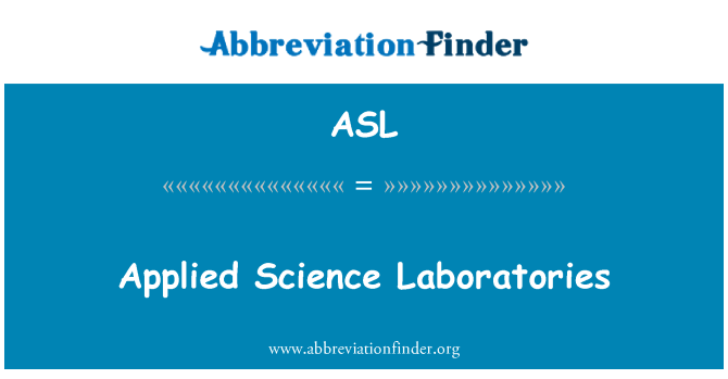 ASL: Laboratoria nauk stosowanych