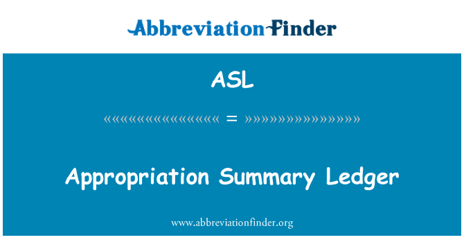 ASL: Ledger rezime appropriation