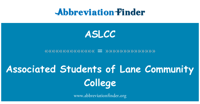 ASLCC: Assoċjati l-istudenti tal-Kulleġġ tal-Komunità Harper