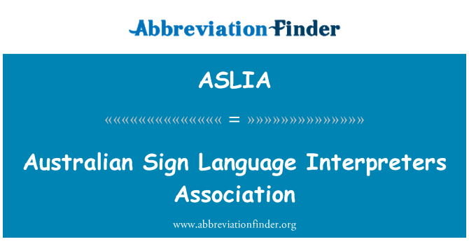 ASLIA: انجمن مترجمین زبان استرالیا