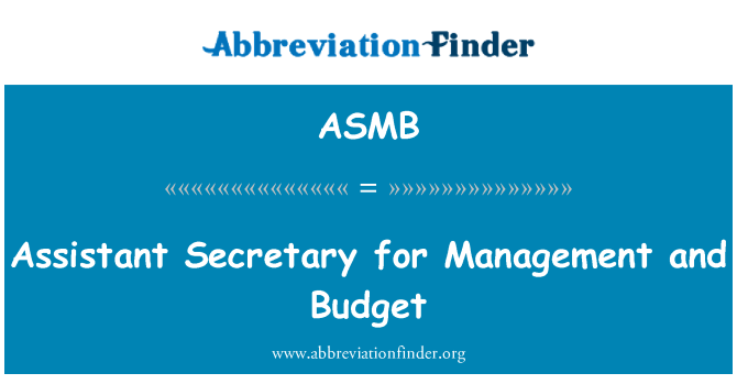 ASMB: עוזר המזכיר לענייני ניהול ותקציב