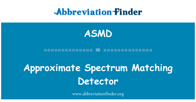 ASMD: Perkiraan spektrum pencocokan Detector
