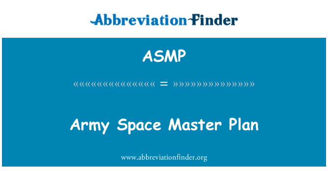 ASMP: Armáda priestor Master plán